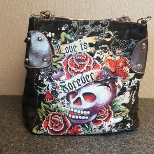 Love is forever skull handbag